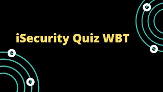 iSecurity Quiz WBT TCS  7408  tcs isecurity quiz answers  tcs mandatory courses answers [upl. by Pamelina271]