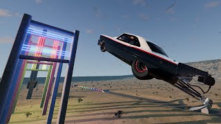 SALTOS MORTALES CON RAYO LASER 💥  BeamNG Drive [upl. by Rollie]