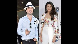 Ian Somerhalder Vs Nina Dobrev Through The Years ✨ shorts thenandnow [upl. by Elah54]