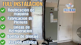 Instalación completa de aire acondicionado con enfoque y tips para la elaboración de plenum [upl. by Alrick971]