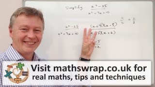 3 Minute Math  Simplifying Algebraic Fractions [upl. by Gabrielli]