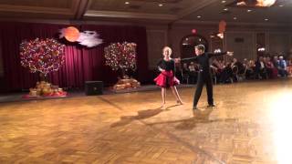 Leana amp David Dancing Gold Cha Cha  Autumn Elegance Ballroom amp Latin Showcase [upl. by Anuayek]