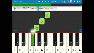 G major and E minor scales Synthesia for Nate [upl. by Aliban739]