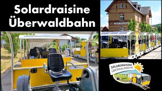 Fahrt mit der Solardraisine im Odenwald auf der stillgelegten Überwaldbahn [upl. by Rema]