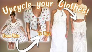 Thrift Flipping My Pinterest Outfits and IT WORKED EASY sewing alterations [upl. by Yggep]