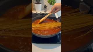 Kıymalı Demleme Spagetti Makarna food spaghetti makarna kıymalıyemekler cooking keşfet reklam [upl. by Atcliffe546]