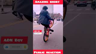 Only public reaction 😉publicreaction youtubeshortadnboy [upl. by Lydnek]