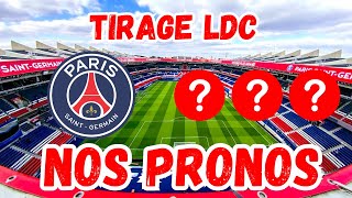 🏆LDC  REAL MADRID ARSENAL AC MILANNOS TIRAGES POUR LE PSG 🔴🔵 [upl. by Prebo]