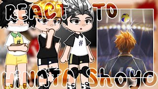 Haikyuu react Haikyuu react to Hinata ShoyoMSBYGacha Club [upl. by Conant322]