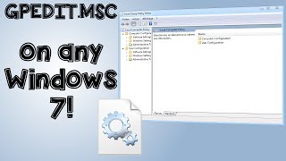 × Comment installer GPEDITMSC sur tous les Windows 7 Starter Home HD × [upl. by Pulchia]