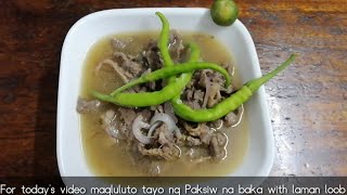 PAKSIW NA BAKA  SIMPLE and EASY RECIPE [upl. by Shirk393]