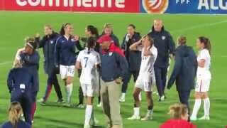 Algarve Cup 2015 USWNT vs S  after the game [upl. by Enailuj]