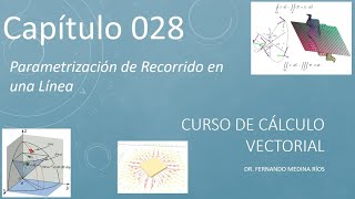 Parametrización de Recorrido en una Línea Curso de Cálculo Vectorial Cap 028 [upl. by Juli546]