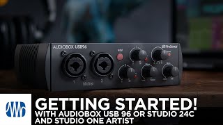 Getting Started with the AudioBox USB96 or Studio 24c and Studio One Artist [upl. by Olpe704]