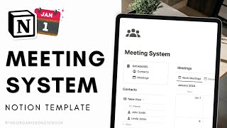 Setup BEST Notion Meeting System  NEW Notion Calendar APP  notes contacts and free template [upl. by Lela]