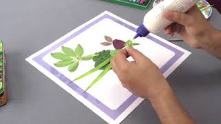 Art and Craft class 3  Little Bird Leaf Pasting  Kriti Educational Videos [upl. by Atolrac656]