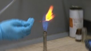 Calcium Chloride in Bunsen Flame reaction only [upl. by Bev]