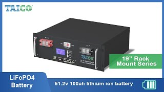 Intro LiFePO4 Battery 19” Rack Mount Series  512v 100ah lithium ion battery [upl. by Arlina]