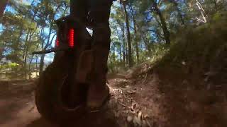 T4 amp S22 EUC mountain bike trail run  Hinze Dam [upl. by Yelkrab658]