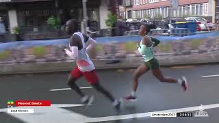 TCS Amsterdam Marathon 2023 Samenvatting vrouwen [upl. by Ylicec683]