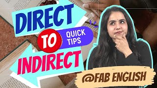 Direct To Indirect Speech  Complete Rules  Exam Time Revision  Quick Tips And Examples [upl. by Eitak]