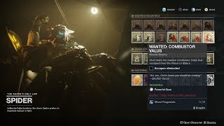 WANTED Combustor Valus Location Solo  Powerful Engram Reward Spider Bounty Destiny 2 Forsaken [upl. by Enineg]