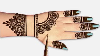 Easy beautiful back hand mehndi designs  simple mehndi design  mehndi design  mehndi ka designs [upl. by Dupuis]