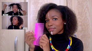 ASMR  Overexplaining simple tasks amp repeating sentences 🤔 4C Hair Routine combing brushing [upl. by Ruhl425]