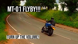 Yamaha MT01 Akrapovic Sound Flyby [upl. by Kroo]