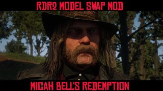 Micah Bells Redemption Red Dead Redemption 2 Model Swap Modding Fun [upl. by Giah]