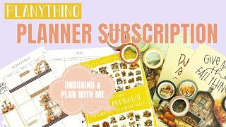 Planything Planner amp Washi Subscription  Unboxing amp Plan With Me  Monthly Spread [upl. by Notnroht]