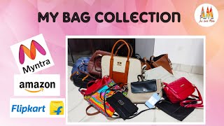 Huge bag haul from Myntra flipkart Amazon my bag collection must have bags in your closet [upl. by Haridan23]