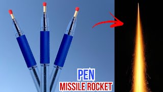 How To Make Rocket With Pen  Pen Missile Rocket With Matchstick  Very Easy [upl. by Sire]