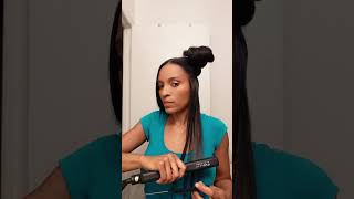 Silk Press At Home  Heat Trained Natural Hair silkpress shorts [upl. by Melanie51]