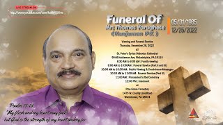 FUNERAL Of Mr Thomas Varghese [upl. by Ana]