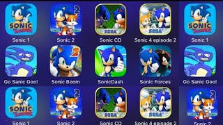 Sonic Forces Go Sanic Goo Sonic Dash Sonic Boom Sonic Runners Sonic Racing Sonic 2 Sonic 1 [upl. by Nolat151]