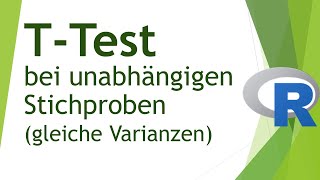 tTest bei unabhängigen Stichproben bei gleichen Varianzen in R  Daten analysieren in R 24 [upl. by Yekcir]