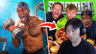 Reacting To SIDEMEN ULTIMATE CALORIE BATTLE [upl. by Aisemaj488]