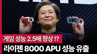 quot게임 성능 25배 향상quot 라이젠 8000G APU 성능 유출 [upl. by Rriocard416]