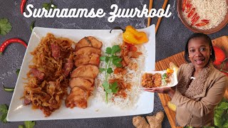 Recept Surinaamse Zuurkool  In de keuken van Sirmean [upl. by Lauraine]