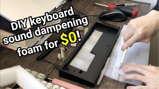 DIY 0 sound dampening foam for custom keyboard [upl. by Brindle]