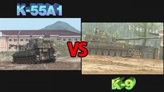 K9 vs K55A1 자주포의 아주 스페셜한 대결 [upl. by Elleirua]