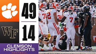 Clemson Football  Clemson Scores 49 Points on the Road to Defeat Demon Deacons [upl. by Yelsgnik]