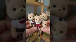 Sylvanian Families Caramel dog family unboxing キャラメルイヌファミリー shorts [upl. by Budding]