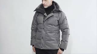 カナダグース CANADA GOOSE ダウンコート ウール LANGFORD PARKA WR 2062M1 ダウンジャケット SLATE GREY MELANGE グレー [upl. by Grewitz880]