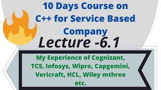 Lec 61 Only One C Lecture Series for all Service Based Company Interview Check description [upl. by Sitto137]