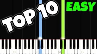 Top 10 Easy Piano Songs for the Complete Beginners [upl. by Ahsilem600]