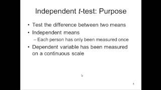 Independent ttest  Explained Simply [upl. by Anitaf563]