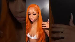 Frontal wig install…🍊🍊charmantyhair wiginstall hairstyle [upl. by Schear]