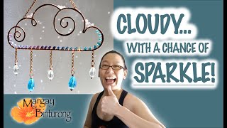 Making a Raincloud Suncatcher With Beads  DIY Kit Wire Suncatcher Tutorial for Beginners [upl. by Kristan]